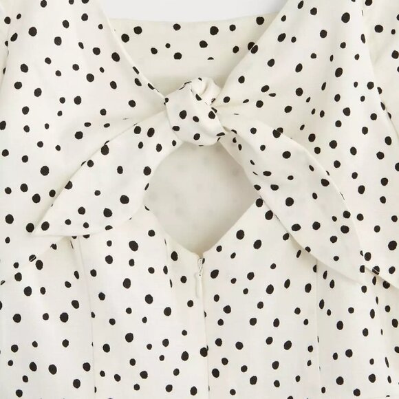 LOFT Polka Dot Puff Sleeve Dress– Size 6 - Picture 7 of 7